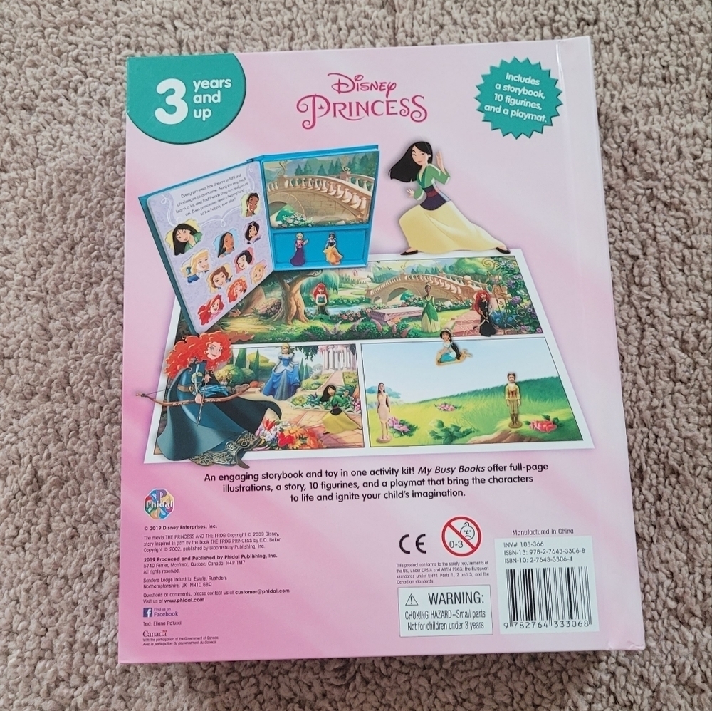 NEW-DISNEY PRINCESS GREAT ADVENTURES MY BUSY BOOK includes 10 mini princesses - Picture 5 of 6